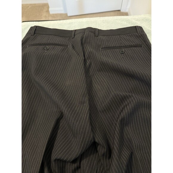 KARAKO Charcoal Pinstripe Suit 42R Wool 2pc Tailored Blazer Pants 30x31 Custom - Picture 14 of 15